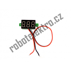 Voltmetr DC  2,5 - 30V, červený
